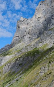 Preview wallpaper rock, relief, slope, grass, nature