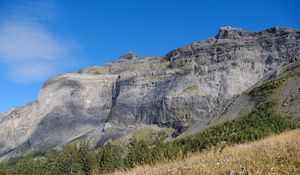 Preview wallpaper rock, relief, slope, grass, landscape