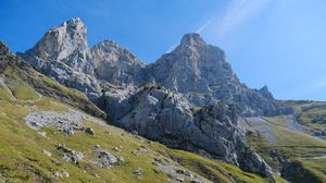 Preview wallpaper rock, relief, slope, grass