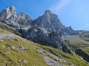 Preview wallpaper rock, relief, slope, grass