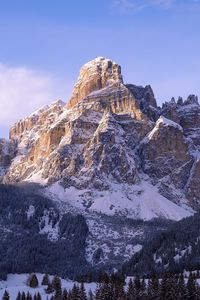 Preview wallpaper rock, relief, snow, trees