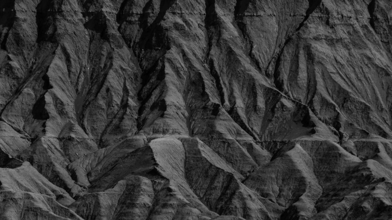 Wallpaper rock, relief, texture, black and white