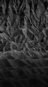 Preview wallpaper rock, relief, texture, black and white