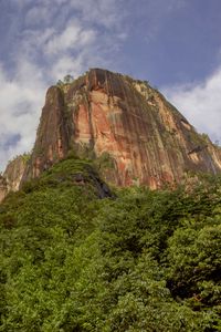 Preview wallpaper rock, relief, trees, nature, sky