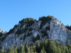 Preview wallpaper rock, relief, trees, nature, slope