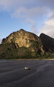 Preview wallpaper rock, sand, shore, shell, landscape, nature