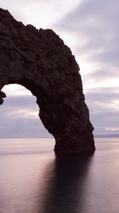 Preview wallpaper rock, sea, arch, horizon, landscape