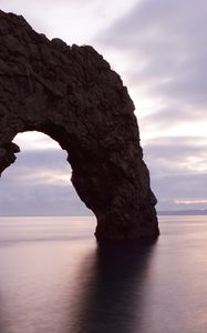 Preview wallpaper rock, sea, arch, horizon, landscape