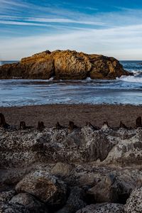 Preview wallpaper rock, sea, coast, nature, stones