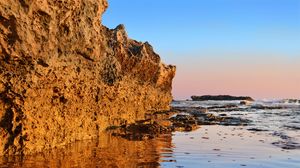 Preview wallpaper rock, sea, relief, landscape