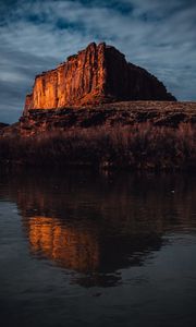 Preview wallpaper rock, sky, reflection, water