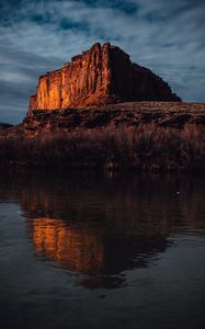 Preview wallpaper rock, sky, reflection, water