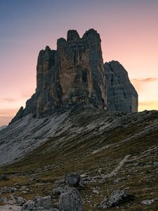 Preview wallpaper rock, slope, stones, nature