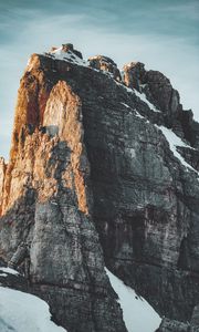 Preview wallpaper rock, snow, winter, nature