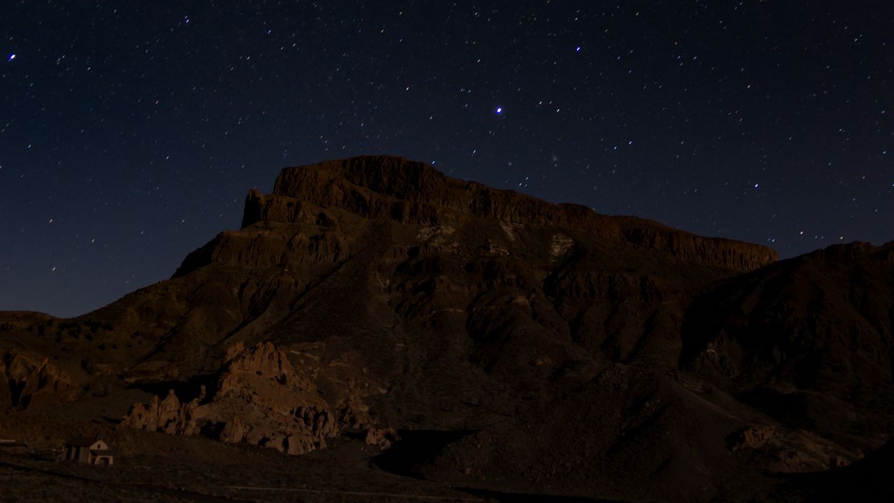 Wallpaper rock, stars, night, dark