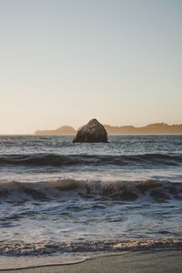 Preview wallpaper rock, stone, sea, coast, waves