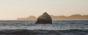 Preview wallpaper rock, stone, sea, coast, waves