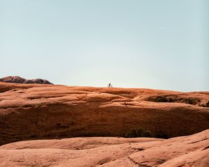 Preview wallpaper rock, stone, silhouette, minimalism