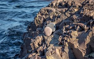 Preview wallpaper rock, stones, coast, sea