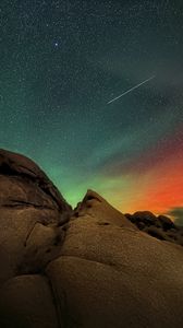 Preview wallpaper rock, stones, meteorite, stars, night