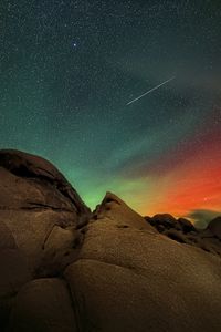 Preview wallpaper rock, stones, meteorite, stars, night