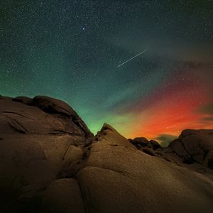 Preview wallpaper rock, stones, meteorite, stars, night