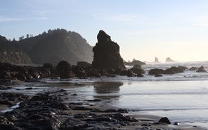 Preview wallpaper rock, stones, mountains, coast, nature