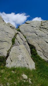 Preview wallpaper rock, stones, relief, grass