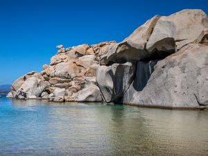 Preview wallpaper rock, stones, relief, sea, nature