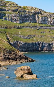 Preview wallpaper rock, stones, sea, landscape, nature