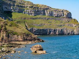 Preview wallpaper rock, stones, sea, landscape, nature