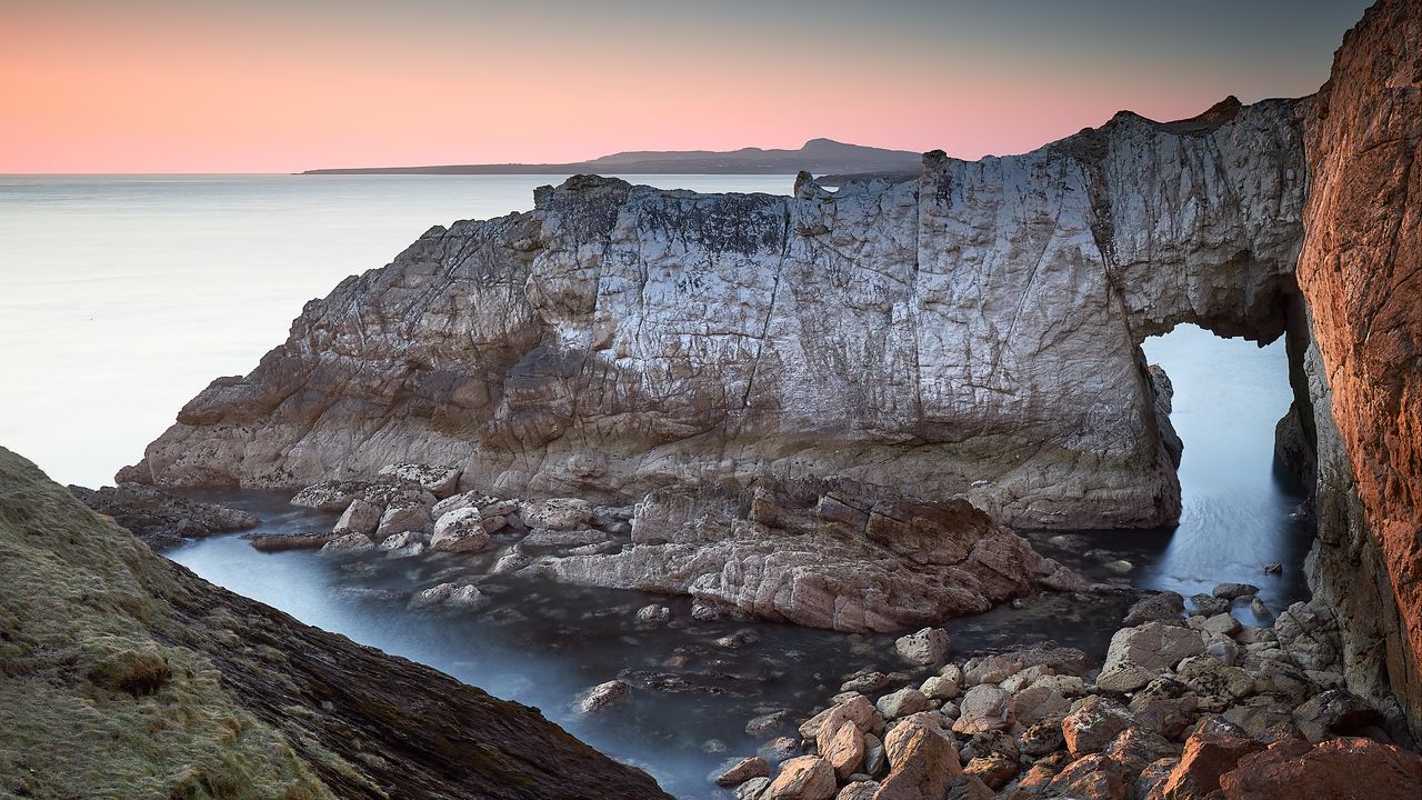 Wallpaper rock, stones, sea, landscape