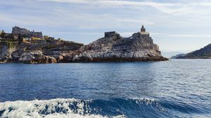 Preview wallpaper rock, tower, sea, nature