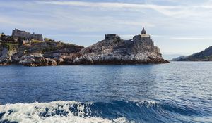 Preview wallpaper rock, tower, sea, nature