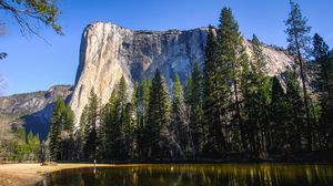 Preview wallpaper rock, trees, nature