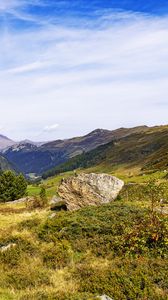 Preview wallpaper rock, valley, landscape, nature, mountains