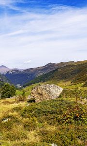 Preview wallpaper rock, valley, landscape, nature, mountains