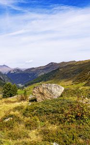 Preview wallpaper rock, valley, landscape, nature, mountains