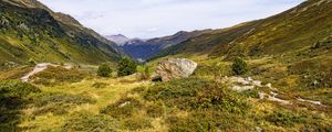 Preview wallpaper rock, valley, landscape, nature, mountains