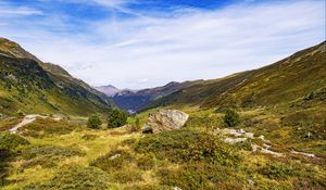 Preview wallpaper rock, valley, landscape, nature, mountains