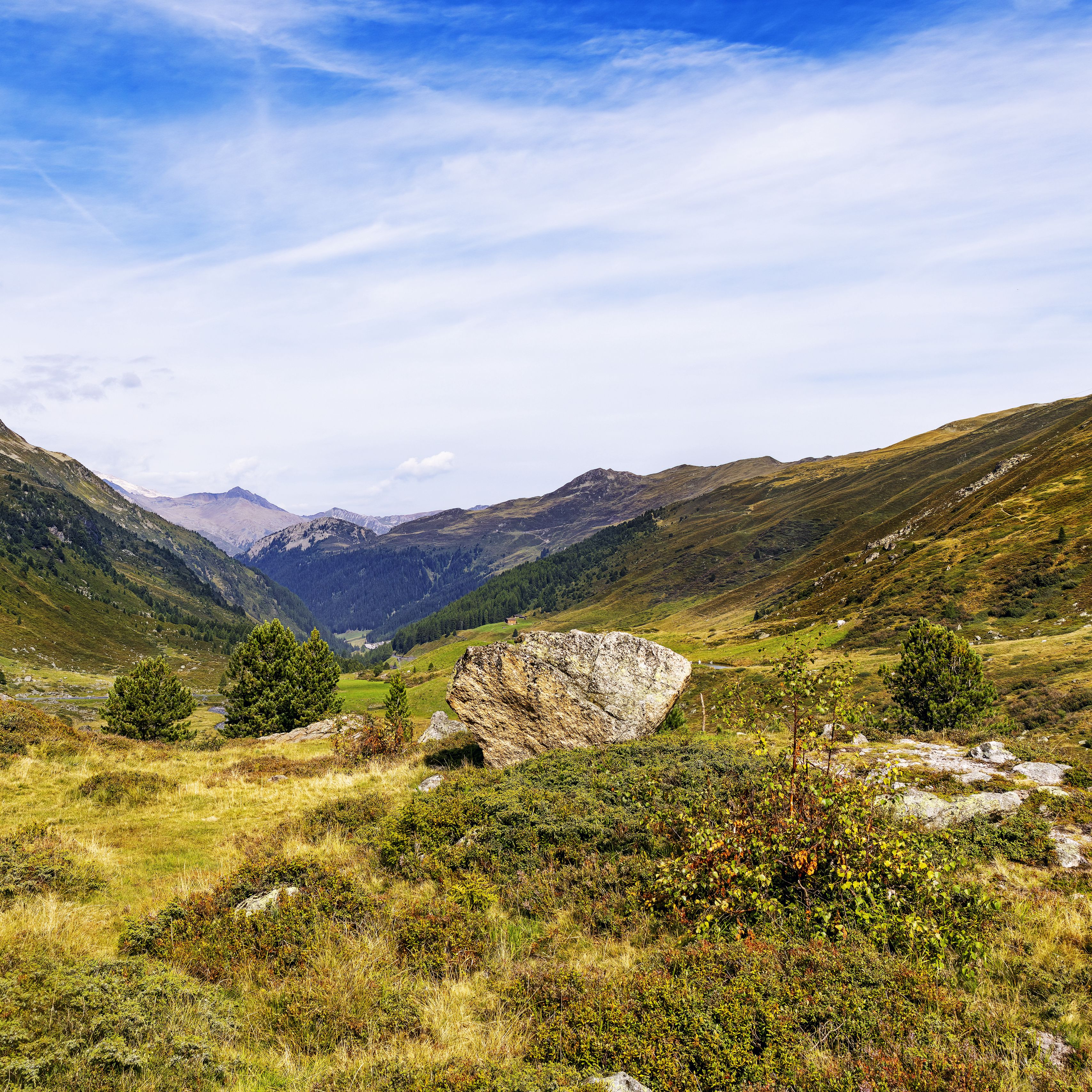 3415x3415 Wallpaper rock, valley, landscape, nature, mountains