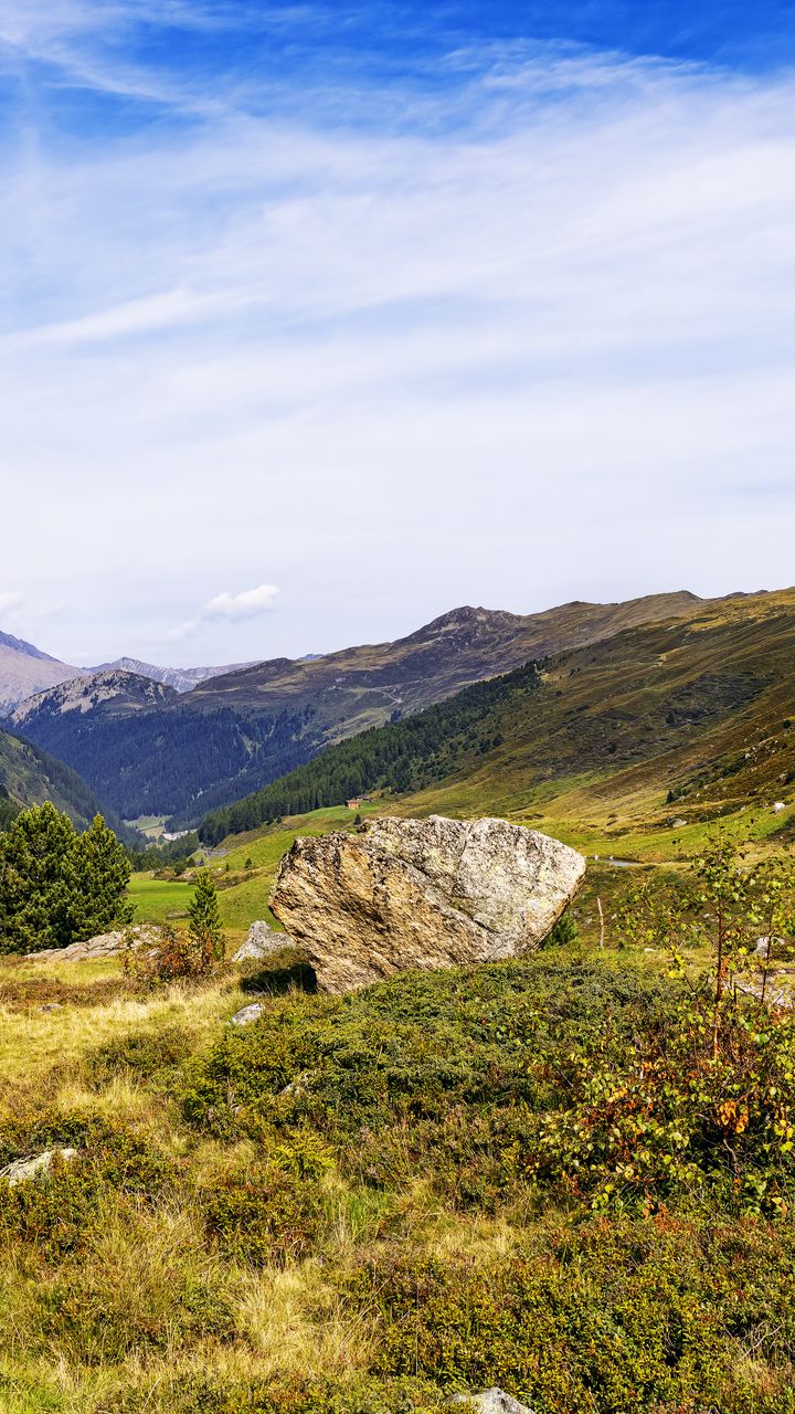 720x1280 Wallpaper rock, valley, landscape, nature, mountains