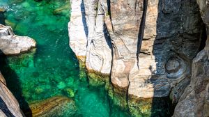 Preview wallpaper rock, water, cliff, sea, coast