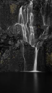 Preview wallpaper rock, waterfall, water, nature