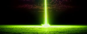 Preview wallpaper rocket, light, beam, green, night