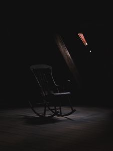 Preview wallpaper rocking chair, loft, dark, creepy