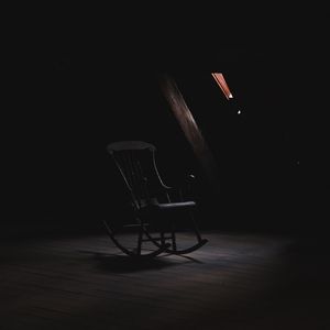 Preview wallpaper rocking chair, loft, dark, creepy