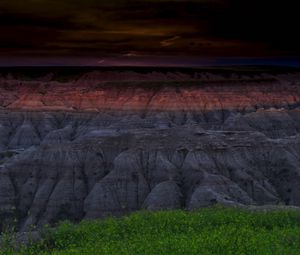 Preview wallpaper rocks, canyon, relief, dark