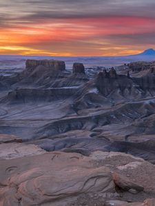 Preview wallpaper rocks, canyon, relief, nature, sunrise