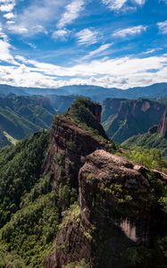 Preview wallpaper rocks, cliff, distance, sky